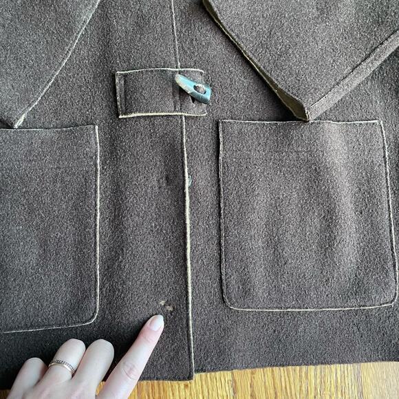 RALPH LAUREN Brown Wool Jacket Petite Large - Picture 4 of 10